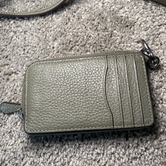 Coach Sage Green Leather Tote and Wristlet Set - Picture 3 of 10